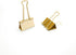 Binder Clips Small Metal Clamp - 3/4 in (0.75 inch) (Gold, 40 - Count)...