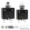 10A Manual Reset Button Circuit Breaker 2 Pack 125/250V AC 50V DC Thermal Overload Protector with Quick Connect Terminals and Waterproof Button Ca...