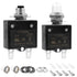 10A Manual Reset Button Circuit Breaker 2 Pack 125/250V AC 50V DC Thermal Overload Protector with Quick Connect Terminals and Waterproof Button Ca...