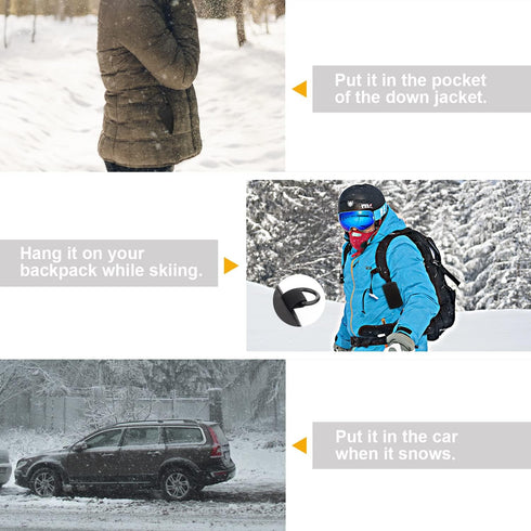 WALLFID 2PCS Thermal Phone Case Bag with and Keyring,Prevent Phone from Dropping Battery due to Cold Weather,for 6.7 inches Phones and Power Banks...