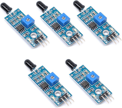 Oiyagai 5pcs IR Flame Sensor Module Detector Smartsense for Temperature Detecting Compatible with Arduino...