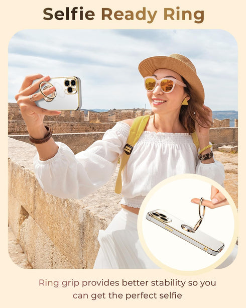 XYZ for iPhone 11 Pro Max Case with Stand, Phone Case with Double Ring Kickstand, Women Girl Cute Love-Heart Luxury Bling Protective Case Heart fo...
