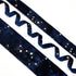 BENECREAT 6.6 Yards 3 Sizes Velvet Ribbons with Star Pattern Drak Blue Double Faced Velvet Ribbon for Sewing Craft, Mother's Day Festival Gift Pac...