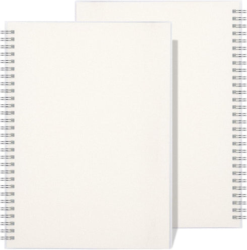 RETTACY Blank Journal Notebook 2-Pack - B5 Blank Spiral Notebook with 160 Pages per Pack, 100 GSM Premium Acid-Free Paper, Sketch Book for Drawing...