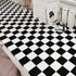 YENHOME Removable Checkered Wallpaper Small Checkered Peel and Stick Wallpaper Neutral Black and White Checker Contact Paper Waterproof Wallpaper ...