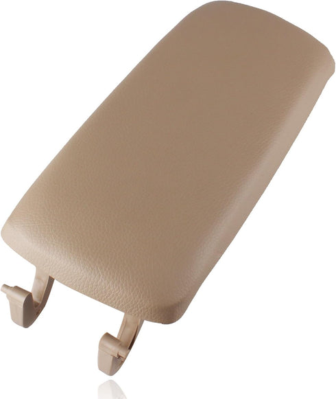 Car Leather Armrest Center Console Lid Cover Compatible with Audi A4 S4 A6 2000-2006 Beige...