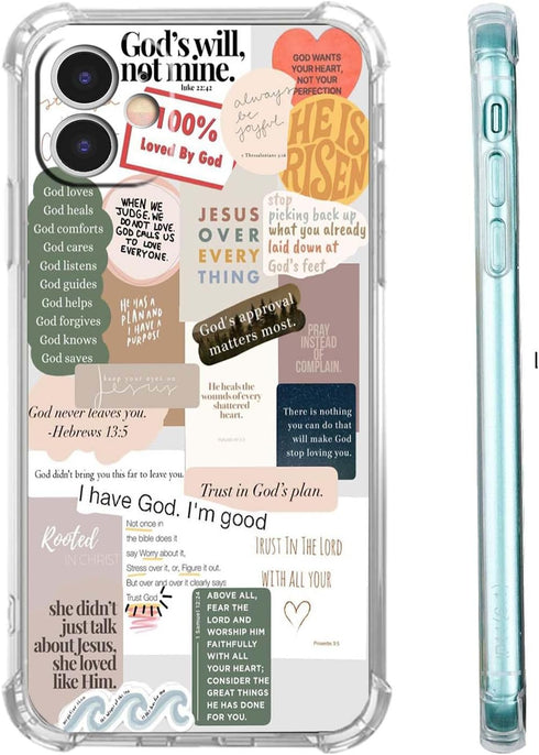 Bible Verses Case for iPhone 11,Jesus Inspiring Quotes Sayings for Christian,Soft TPU Bumper Case Compatible with iPhone 11...