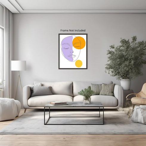 Posterizer 1 pcs-line art minimalist modern woman's face-Abstract & Modern Art-Gift for Men Women Teens-Decor for Home & Office- unframed wall art...