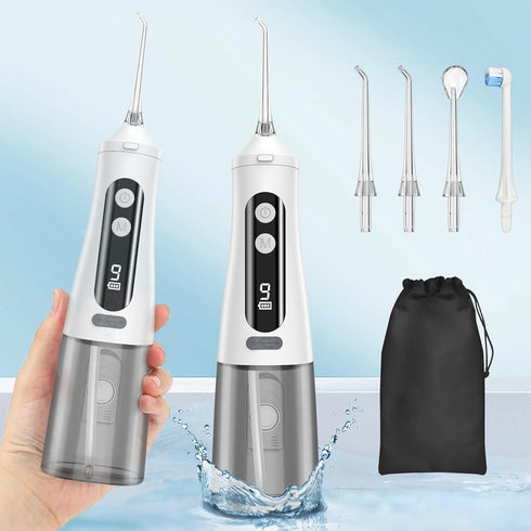 Water flosser,350ml Tank with 4 nozzles,9 Modes,Dental Tools to Remove Plaque and Tartar waterflosser Slate flosser Rechargeable M131 Water flosse...