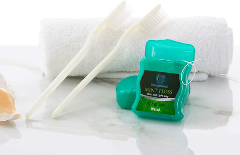 DentAdvance Premium Mint Dental Floss - Easy Reach Back Teeth | Tooth Floss | Mint Flavored, Waxed, 40 Meter, Pack of 6...