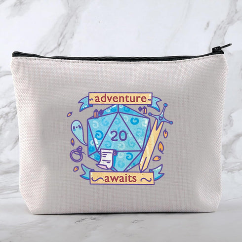 Role Playing Games Gift Adventure Awaits Makeup Bag Dragon Master Gift Dragons Game Dice bag RPG Gamer Gifts...