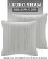 INK+IVY Pillow Euro Sham, 26"x26", Quilted Grey...