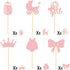48 Pieces Baby Shower Cupcake Toppers for Girls Glitter Pink Baby Girl Food Picks Baby Shower Toothpicks for Girls Birthday Cake Decorations Party...