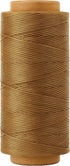 Mandala Crafts Tan Flat Waxed Thread for Leather Sewing - 273 Yds 150D 0.8mm Polyester Leather Thread String Waxed Cord for Leatherwork, Beading, ...