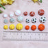 36pcs Silicone Beads for Pens Keychain Making 12mm 15mm Bulk Baseball Basketball Football Sport Focal Silicone Loose Beads Bracelet Necklace DIY C...