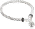 Nine West Women's Silvertone Crystal Pave Circle Stretch Bracelet...