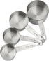 GoodCook Gourmet Measuring Cup Set, Stainless Steel 4-pc., 1/4, 1/3, 1/2, 1 Cup etched measurements...