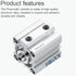 Pneumatic Air Cylinder 32mm Bore 25mm Stroke, Thin Air Cylinder Double Action Hydraulic Cylinders SDA 32 X 25...