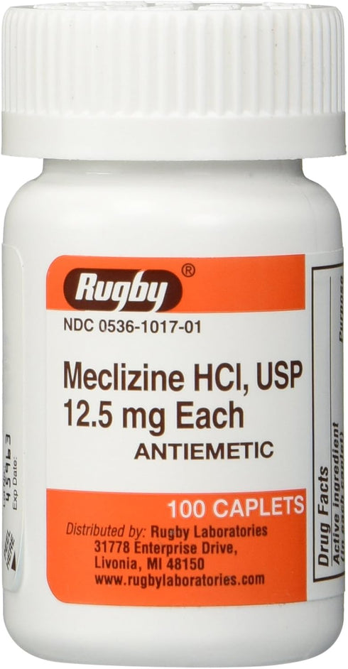 Rugby Meclizine Tablets 12.5mg, 100 Count...