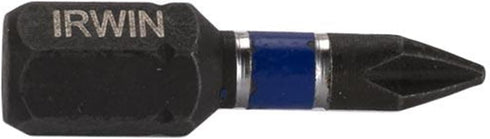 Irwin Impact Performance Series Fastener Driver #1 Phillips Insert Bit, 1", 2pc...