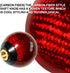 HiSport Carbon Fiber Gear Shift Knob Round Ball Shifter Knobs Universal 5 6 Speed with 3 Adapters for Manual Car M 8 * 1.25, M 10 * 1.25, M 10 * 1...