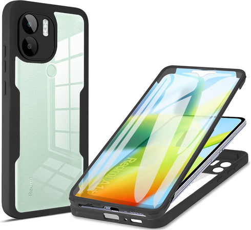Ysnzaq Full Surround Clear Case for Xiaomi Redmi A1+ /Redmi A2+, Soft TPU Screen Protection with Wireless Charging Phone Cover for Xiaomi Redmi A1...