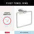 DELTA FAUCET NIC46-PC Nicoli Wall Mount Square Closed Towel Ring Bath Hardware Accessory in Polished Chrome...