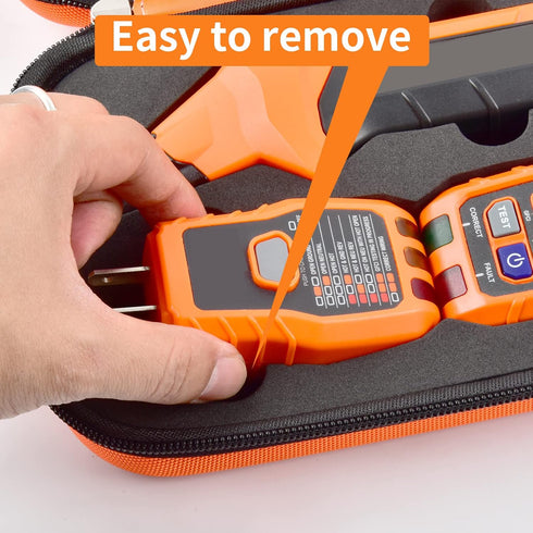 Case Compatible with Klein Tools ET310 AC Circuit Breaker Finder & 80041 Outlet Repair Tool Kit & RT250 GFCI Receptacle Tester. Electrical Tools S...