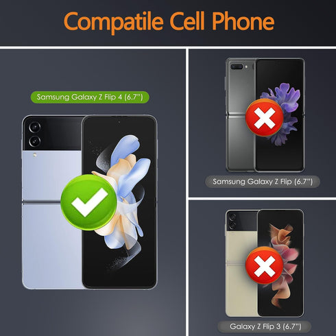 TSMK Samsung Galaxy Z Flip 4 5G Camera Lens Protector,2 PCS Camera lens Tempered Glass Cover,2 PCS Side Protector Film For Z Flip 4 5G [Anti Scrat...