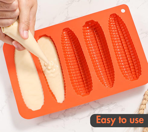 Webake Corn Stick Bread Pan Set of 2, Silicone Corn Cob Bread Molds for Baking Corn Dog Pan Cornbread Southern Corn Sticks...