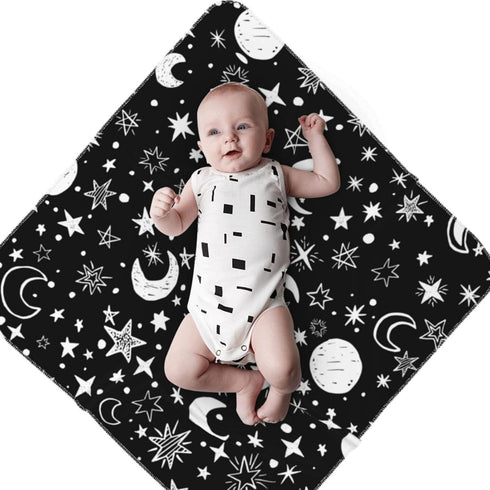 Moon and Stars BabyStuff Swaddle Blanket Newborn Space Baby Swaddling Blanket Cover Throw Wrap Blankets Soft Breathable for girls boys Baby Infant...