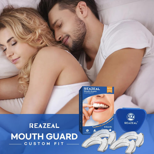 Mouth Guard for Grinding Teeth at Night: Moldable Dental Guard for Sleeping - Nighttime Protection for Teeth 4 Pack/One Size...