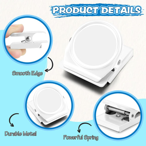 Grtard 6 Pack Magnetic Clip, Refrigerator Clip Magnets,Clip with Magnet,Heavy Duty Magnetic Clips Perfect for Home, Photo Display,Note List, Offic...
