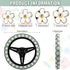 Frienda Cute Steering Wheel Cover Flower Steering Wheel Cover Floral Steering Wheel Cover for Girls with 4 Pieces Cute Flowers Car Air Vent Clips ...