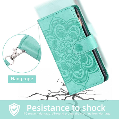 Asuwish Phone Case for Samsung Galaxy A32 5G 2021 6.5 inch Wallet Cover with Tempered Glass Screen Protector and Flip Card Holder Cell Accessories...