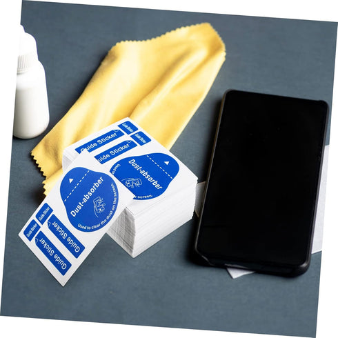 200pcs Film Dust Sticker Camera Stickers Computer Keyboard Stickers Screen Cleaner Tool Tempered Glass Dedust Sticker Screen Remover LCD Guide Ded...