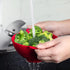 6-in Colander, Dual Handles, BPA-Free, Dishwasher Safe Compact Food Strainer for Fruits, Veggies and Pasta, 3-Cup Capacity, Red and Blue, 2-Pack...