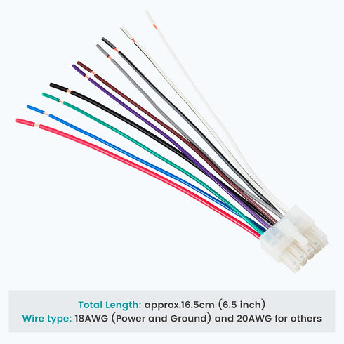 10 Pin Stereo Wiring Harness for Kicker Bass Station, Radio Wiring Harness Plug Compatible with Kicker PT10 11PT8 11PH12 11HS8 11PHD12 PT250......
