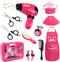 Girls Beauty Salon Set Pretend Play Stylist Hair Cutting Kit Hairdresser Toys with Hair Dryer, Scissors, Barber Apron and Styling Accessories...