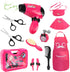 Girls Beauty Salon Set Pretend Play Stylist Hair Cutting Kit Hairdresser Toys with Hair Dryer, Scissors, Barber Apron and Styling Accessories...