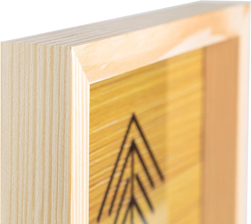 Wooden Picture Frames 8x10 Inch with Real Glass - Set of 2-100% eco Unfinished Wood - Thick Borders - Natural Wood Color for Wall mounting and Tab...