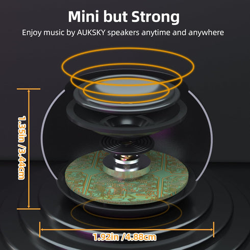 2Pack Portable Mini Speaker, Bluetooth Tiny Speaker,Wireless Micro Speaker for Phone/PC/Tablet, Rechargeable Battery, Built-in Microphone, Cute Mi...