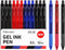 12 Pack Gel Ink Pens, 0.5mm Retractable Ballpoint Pens(Black/Blue/Red), Fine Point Smooth Pens with Soft Grip, Office Pens School Supplies for Wri...