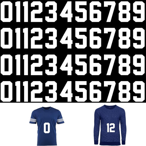Tenare 44 Pieces 8 Inch Iron on Numbers for Jersey T-Shirt Heat Transfer 0 to 9 Numbers Heat Press Stickers for Team Uniform Sports Basketball Foo...