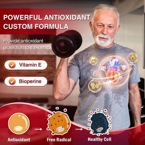 NATURE TARGET CoQ10-400mg Plus PQQ with Vitamin E & Organic Olive Oil - Coenzyme-Q10 with BioPerine - High Absorption Antioxidant-for-Heart-Health...