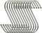 Premium S Hooks - S Shaped Hook - Heavy Duty Stainless Steel Hanger Hooks - Ideal for Hanging pots and Pans, Plants, Utensils, Towels etc. Size La...