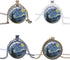 Starry Night Vincent Van Gogh Round Pendant Necklace with 26" Rolo Chain...