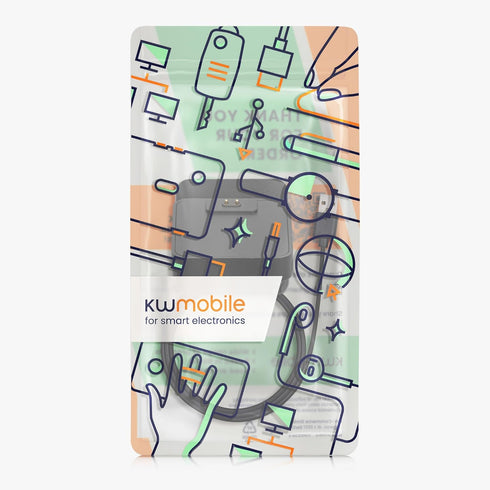 kwmobile Docking Station Compatible with Xiaomi Redmi Watch 4 - Charging Charger Cable with Stand - Black...