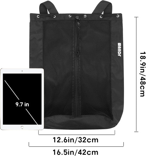 WANDF Swim Bag Mesh Drawstring Backpack Beach Backpack for Swimming, Gym, and Workout Gear...