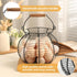 Egg basket-Farmhouse Round Wire Egg Baskets for Fresh Egg With Handle,Metal Egg Collecting Basket for Gathering Fresh Egg,Basket for Countertop Ho...